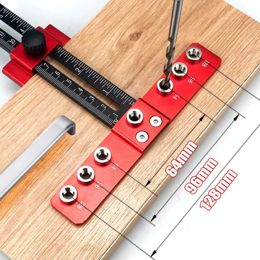 Woodworking Drilling Locator Doweling Jig Hole Locator Drawer Cabinet Handle Installation Hole Puncher Drilling Guide Locator