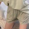 Sommer-Lounge-Shorts, Taille, weites Bein, Print, lockere Freizeitshorts, kariert, elastisch, hohe Passform, Schlafshorts
