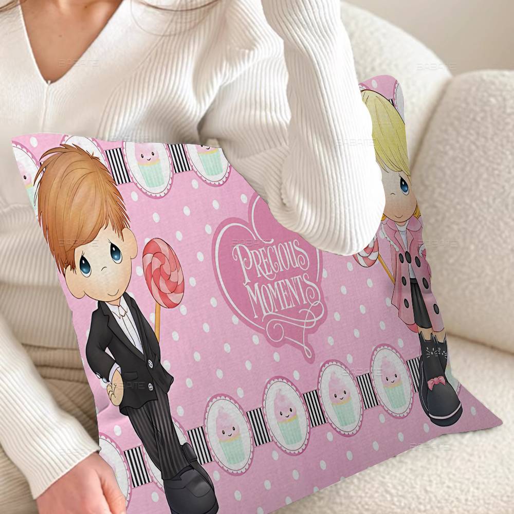 P-Precious M-Moments Cute 45*45cm Cushion Cover Pillow Cover Decor Pillowcase Home Pillowcase for Couch Pillow