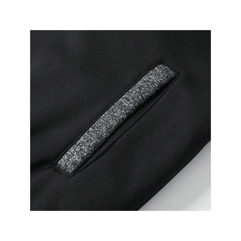 Men's fleece jacket; autumn and winter thickened warm color matching jacket; zipper hooded sweatshirt.