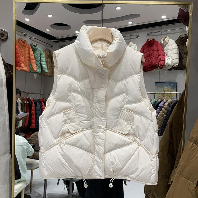 Down Cotton Vest, Women, 2025 New Model, Autumn and Winter Vest, Vest, Short Style, Warm, Versatile, Camisole, Lightweight Design, Easy To Clean