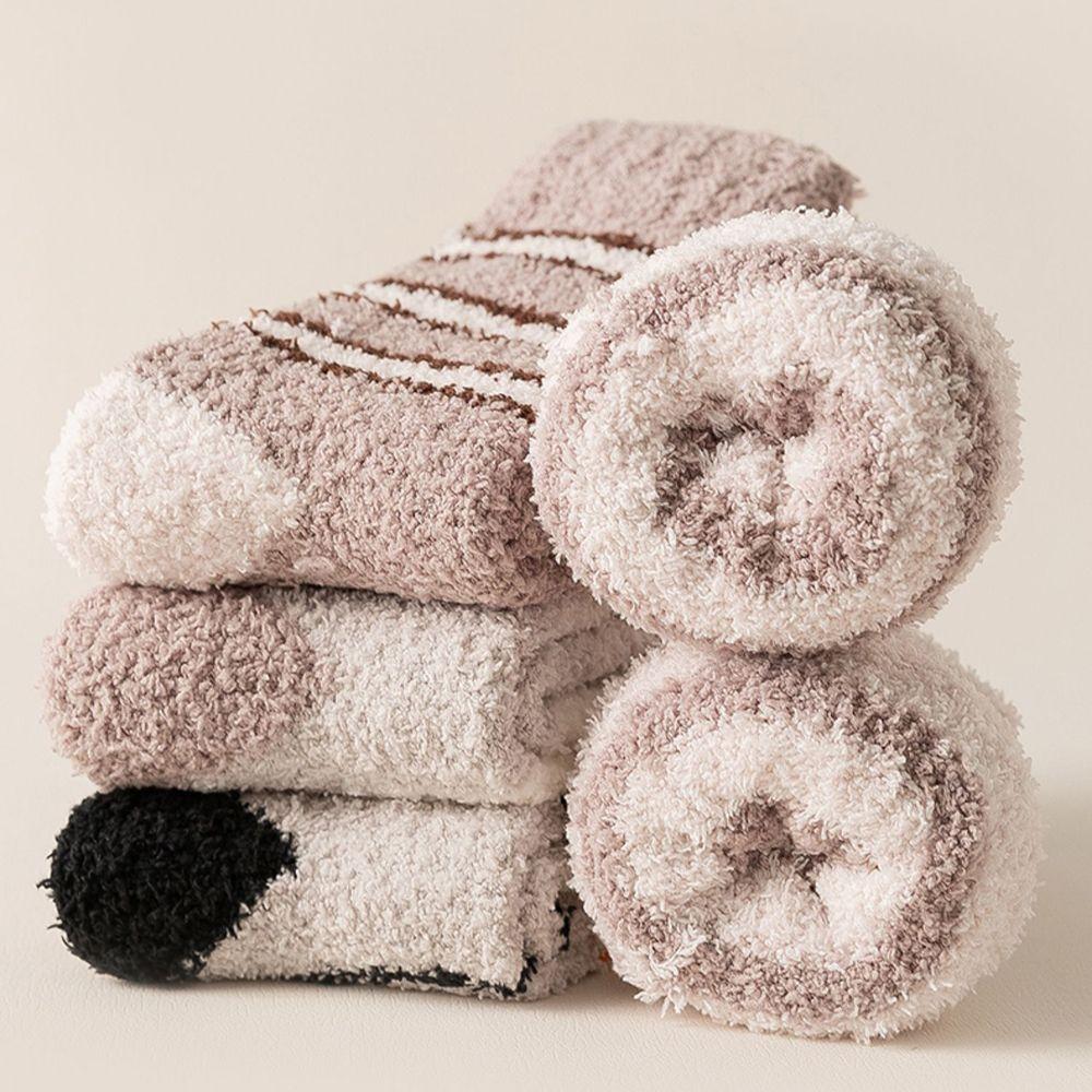 Comfortable Original Soft Thick Coral Fleece Socks Cotton Hosiery Middle Tube Socks Man Socks