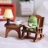 Zakka Frog Coffee Rocking Chair DIY Ornament Home Cute Grain Trendy Play Cake Car Desktop Resin Small Ornament