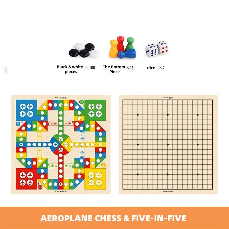 Multi Functional Indoor Chess Games Flying Chess Adult Interactive Board Games Gifts FamilyToys Puzzle Games Gobang Party