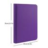PAKESI Star Card Card File 9 Pockets Holds 360 Cards PU Leather Cover Card Sheet Collect Star Cards and Other Cards Star Card Collection File (Purple)
