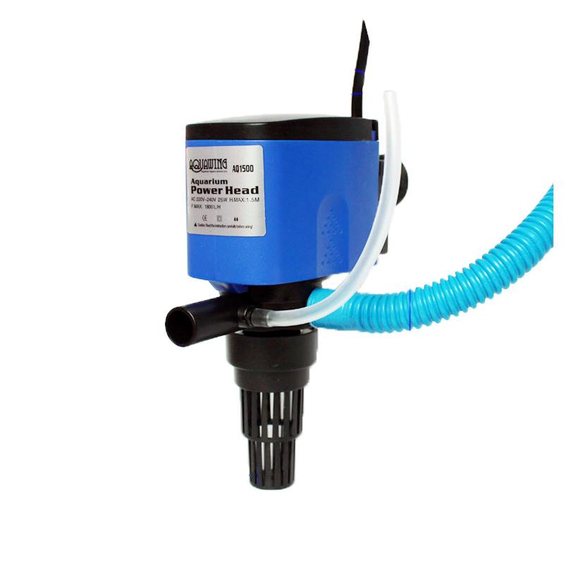 Three-in-One Submersible Fish Tank Pump & Filter with Circulation and Oxygenation