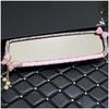 YUYAKESHI Diamond Sparkling Room Mirror Decoration, Stylish Interior Trim, Car Accessories, Rearview Mirror (Butterfly + Ribbon)
