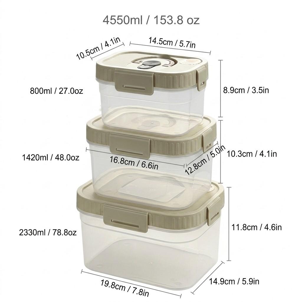 Plastic Stackable Preservation Box With Handle Refrigerator Egg Fresh-keeping Box Stackable Fruit Vegetable Storage Container