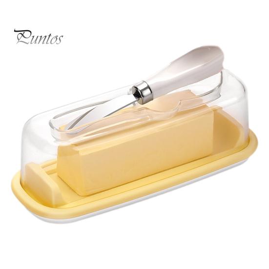 

Большая герметичная масленка с крышкой и резаком-распределителем для восточно-западноевропейского масла, герметичный поддон для хранения масла для холодильника на прилавке жёлтый