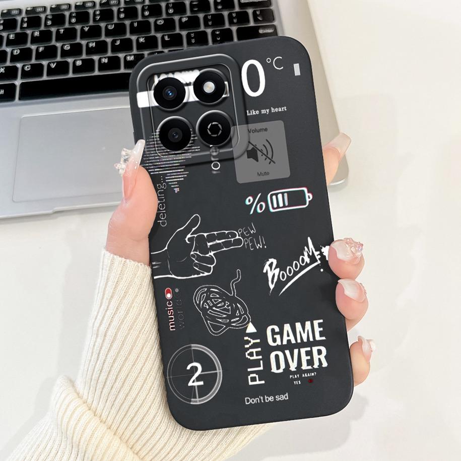 Shockproof Case For Honor X7c Cover HonorX7c 4G Funda Fashion Bowknot Marble Soft Liquid Silicone Cases For Honor 200 Smart Etui