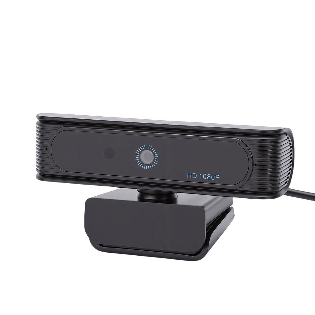 FHD 1080p Facial Recognition Webcam 2MP 30FPS Fixed Focus USB Webcam Built In Mic Support for Windows 11 10 Desktop