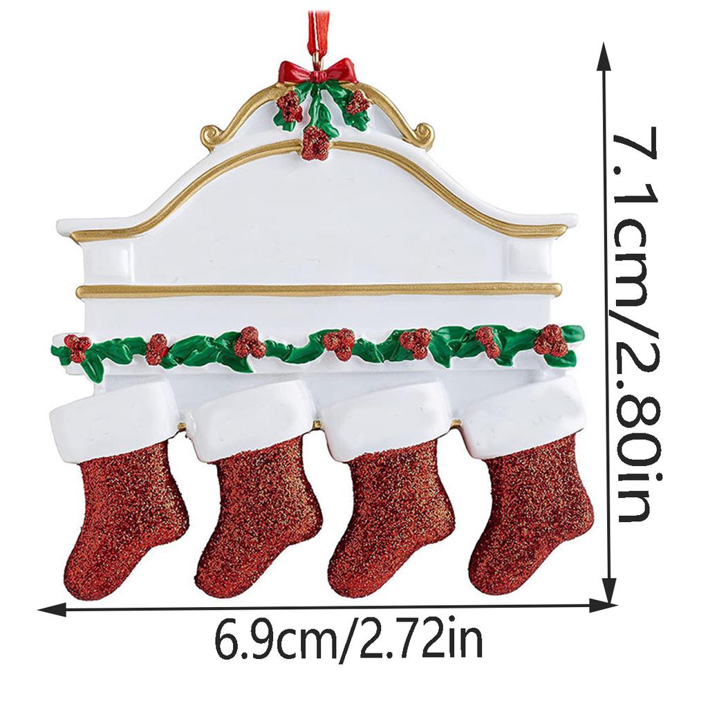 Creative Resin Christmas Socks, Home Nameplate DIY Pendant, Christmas Pendant, Christmas Tree Decoration (Can Write)