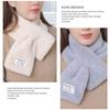 Solid Color Cross Scarf Thickened Faux Rabbit Fur Scarf Winter Warm Neckerchief Wrap  Autumn Winter