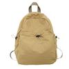 Schoolbag: Japanese retro backpack, large capacity for junior high students, girls, versatile solid color travel backpack, men's college student 