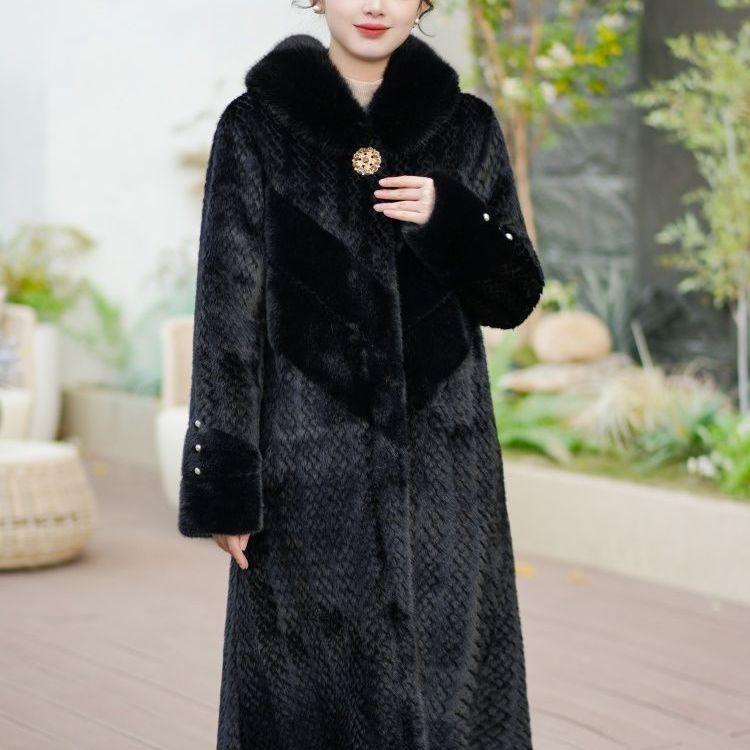 New Arrivalclassy Coat for Women 1.2m Long Knee-length Hooded Thick Outwear