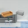 Woven Fruit Baskets Snack Serving Bowl Bread Plate for Desktop Wall Hanging Floating Shelves Metal