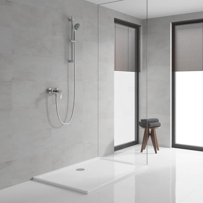 Ensemble de douche 3 jets - GROHE - Vitalio Joy 110 Massage - Flexible lisse - Système anti-torsion