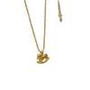Gold Crushed Ice Horse Pendant Necklace - Light Luxury, Versatile Design for Women