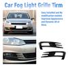 Powerful For Golf 7 MK7 2013-2017 Gloss Black Car Bumper Fog Light Grille Cover Trim
