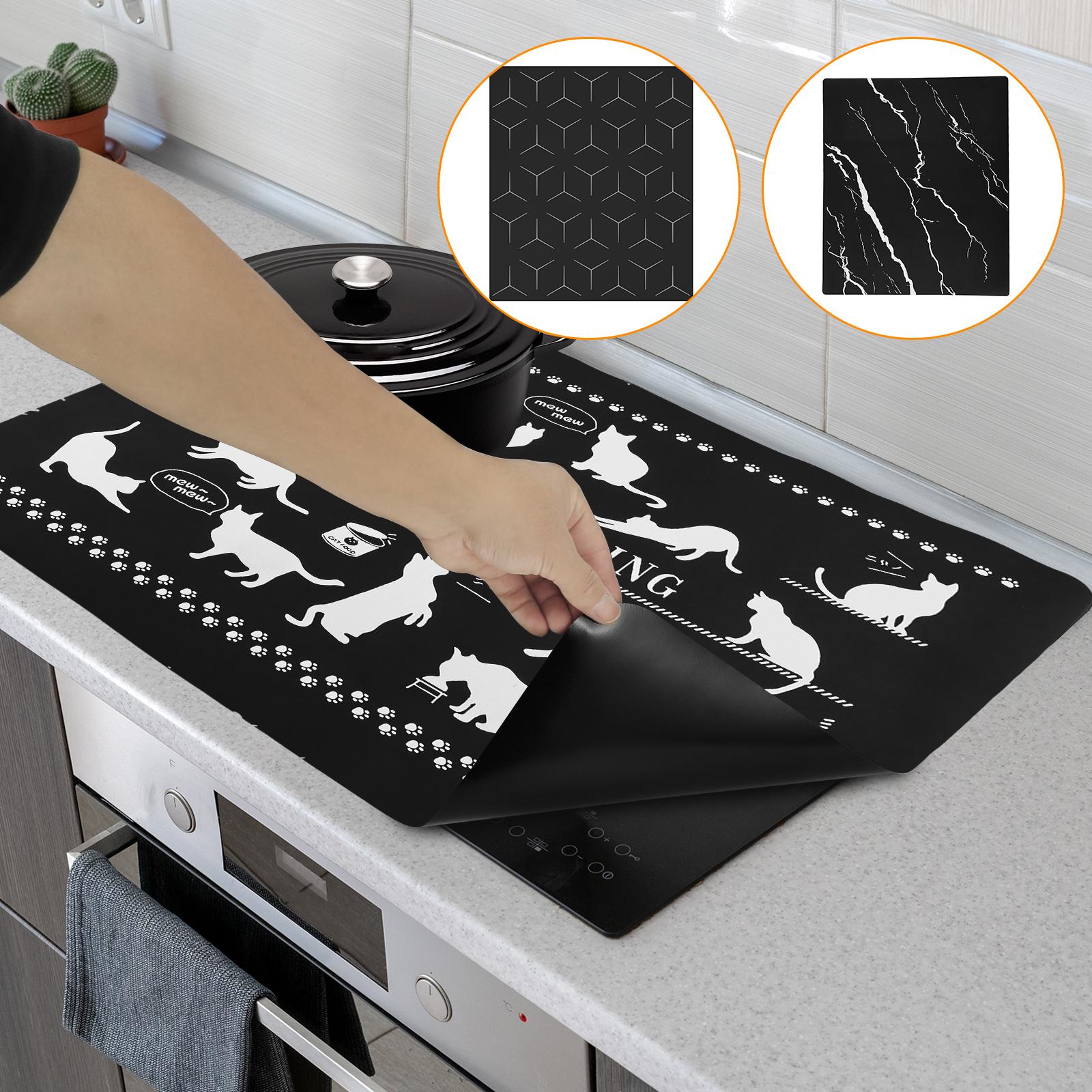 Induction Hob Protector Mat Silicone Induction Cooktop Scratch Cover Multipurpose Electric Stove Mat Cooktop Scratch Protector nero