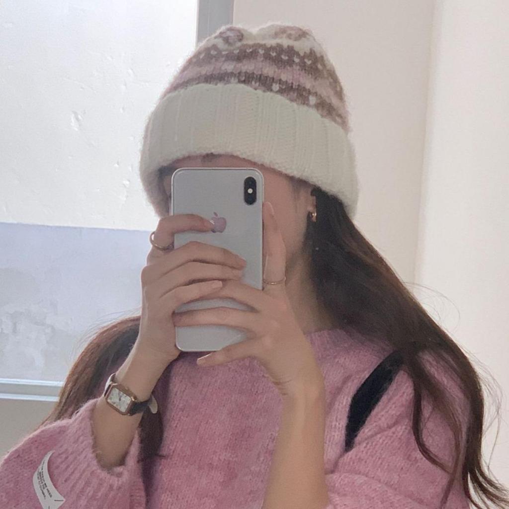 Women's Fair Isle Knitted Wool Hat: Warm, Versatile, Casual Ear Protection for Cold Weather