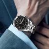 Langjue Watch Alloy Steel Belt Quartz Watch Luminous Polygonal Dial Watch Calendar Fashion Couple Watch