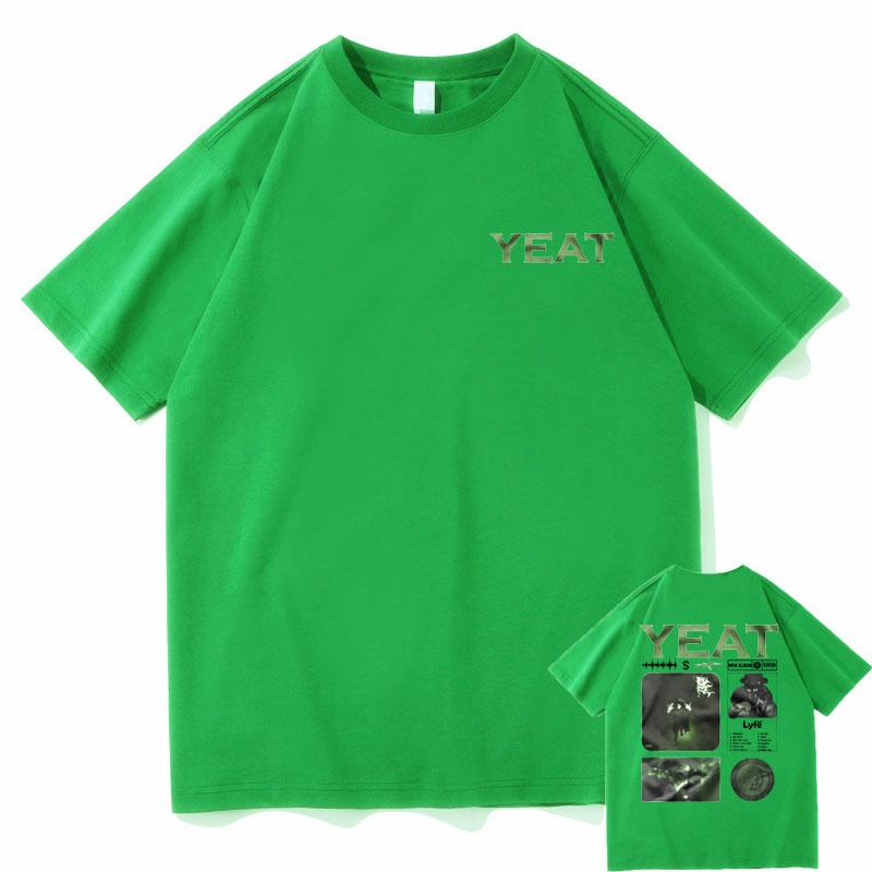 Limited Edition Rapper Yeat New Album Print Tshirt Men Women Hip Hop Round Neck Oversized Tshirt Mens Fashion Loose Streetwear
