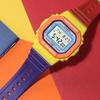 Casio Serie G-SQUAD G-SHOCK Serie Colorata Neon Quadrato Piccolo alla Moda Resistente agli Urti Impermeabile Movimento al Quarzo Cinturino in Resina Giapponese e DW-5610DN-9PR