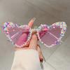 Pearl Beads Original Sunglasses Colorful Party Sunglasses Heart Shape Sunglasses for Women and Men