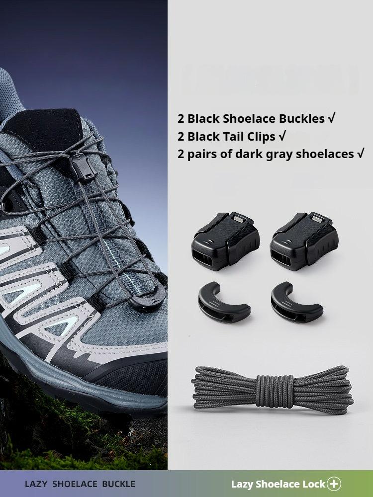 1 Paar No-Tie Schnürsenkel für Sneaker Faulenzer Schnürsenkel Schnalle Schneller Wechsel Einmal ziehen zum Mitnehmen Druckverschluss Einfaches An-/Ausziehen