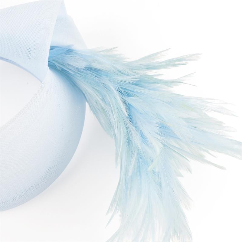 Elegant Feather Hairband with Tulle Bows Old Style Mesh Headband for Women Girls Wedding Party Photo Shoot Accessories