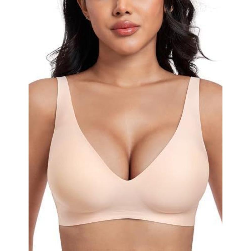Roagous Deep, Bra Women's Rimless Seamless Bra Women's Rimless Low Chest, Shirt Bra