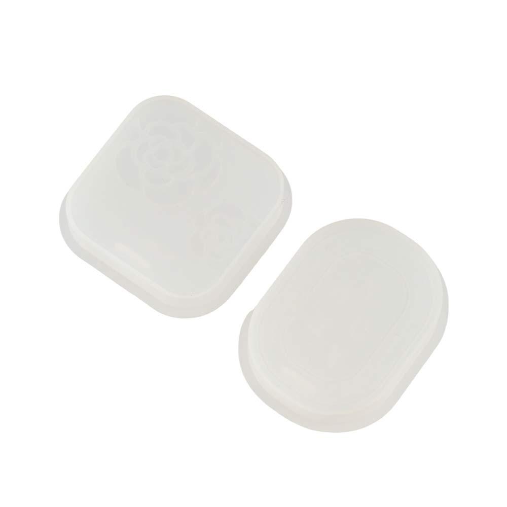

Silicone Aroma Wax Mould Camellia Pattern Resin Mold DIY Aroma Plaster Pendant Mold Handwork D
