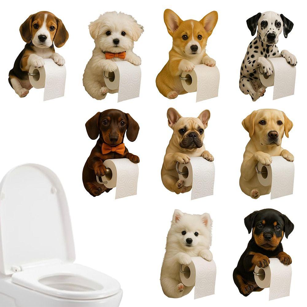 Dispensador de Papel de Baño con Diseño de Animal Lindo Portarrollos de Papel Higiénico de Resina para Uso Doméstico