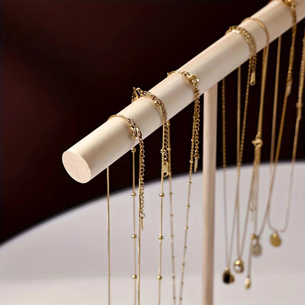 Multipurpose Jewelry Display Stand, Wooden Accessory Organizer for Watches, Ideal for Hair Ties, Headbands, Keychains