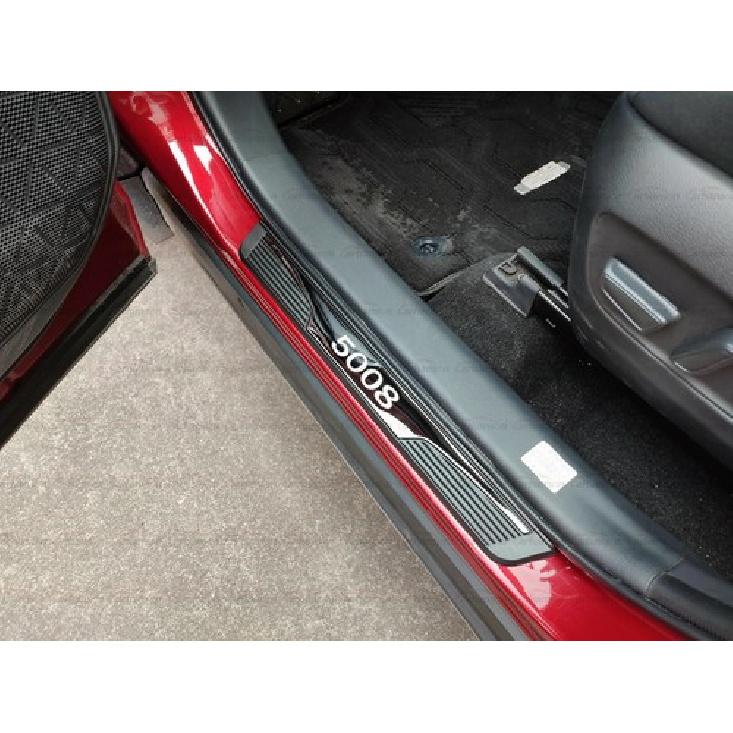 For Peugeot 5008 Car Accessories Protector Door Sill Scuff Plate Sticker Trim 20