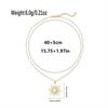 Exquisite Sunflower Pendant Necklace with Micro-Inlaid Zirconia