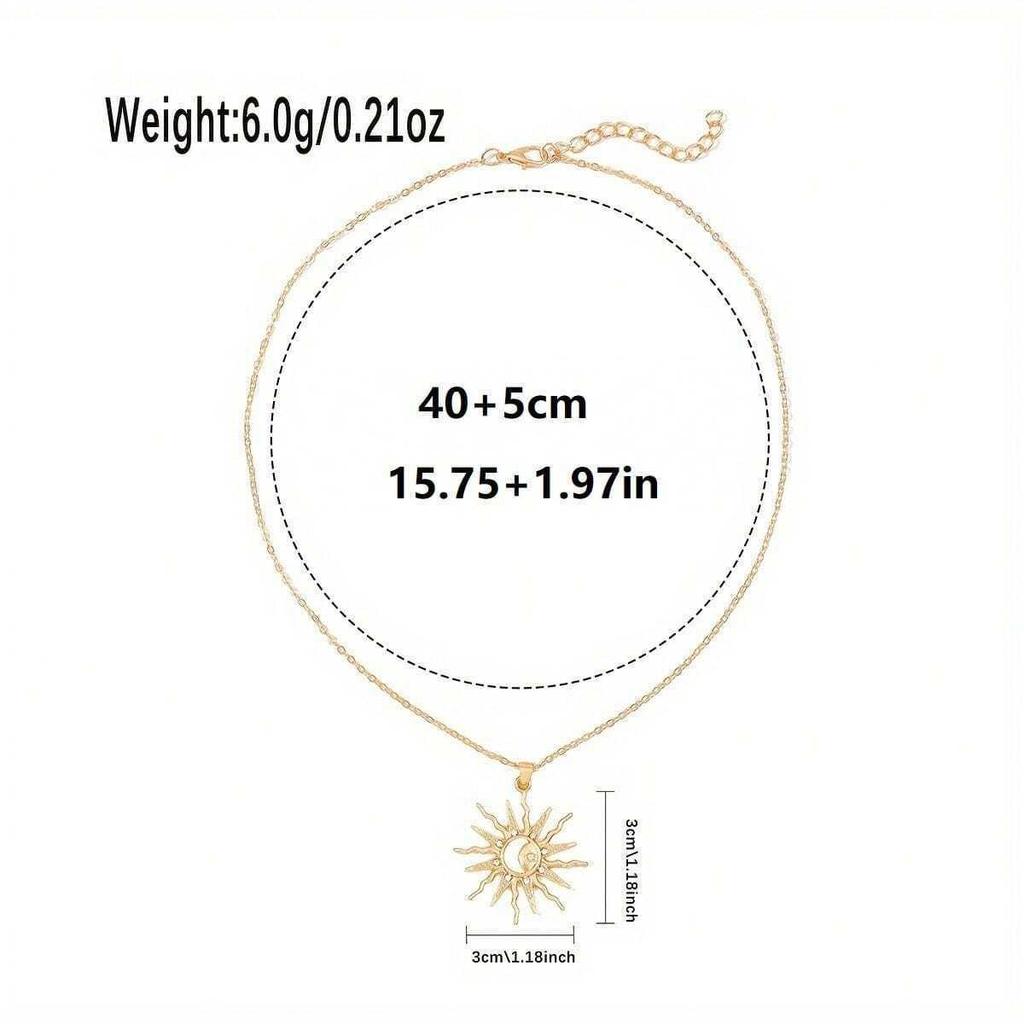 Exquisite Sunflower Pendant Necklace with Micro-Inlaid Zirconia