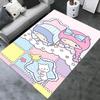 Office Rug Little Twin Stars, Sanrio Characters Anti-Slip Rug, Machine Washable for Living Room, Bedroom, Office, Multiple Sizes, Bedroom Mat, Decorat