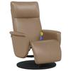 Massage Chair with Footrest Cappuccino Brown Artificial Leather