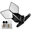 Motorcycle Wide View Rearview Mirror Flip Adjustable Angle Plastic Glass Material Universal Quick Mount For Road Safety