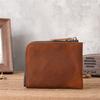 Japan Style 100% Genuine Leather Men Wallet Small Mini Card Holder Male Wallet Pocket Purse Wallet for Men Brown High Quality