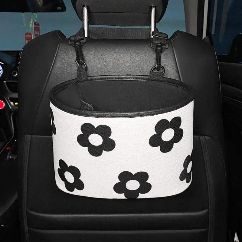 Car Seat Back Storage Bag Creative High-end Car Storage Box Women's Car Rear Seat Storage Finishing Box Car Trash