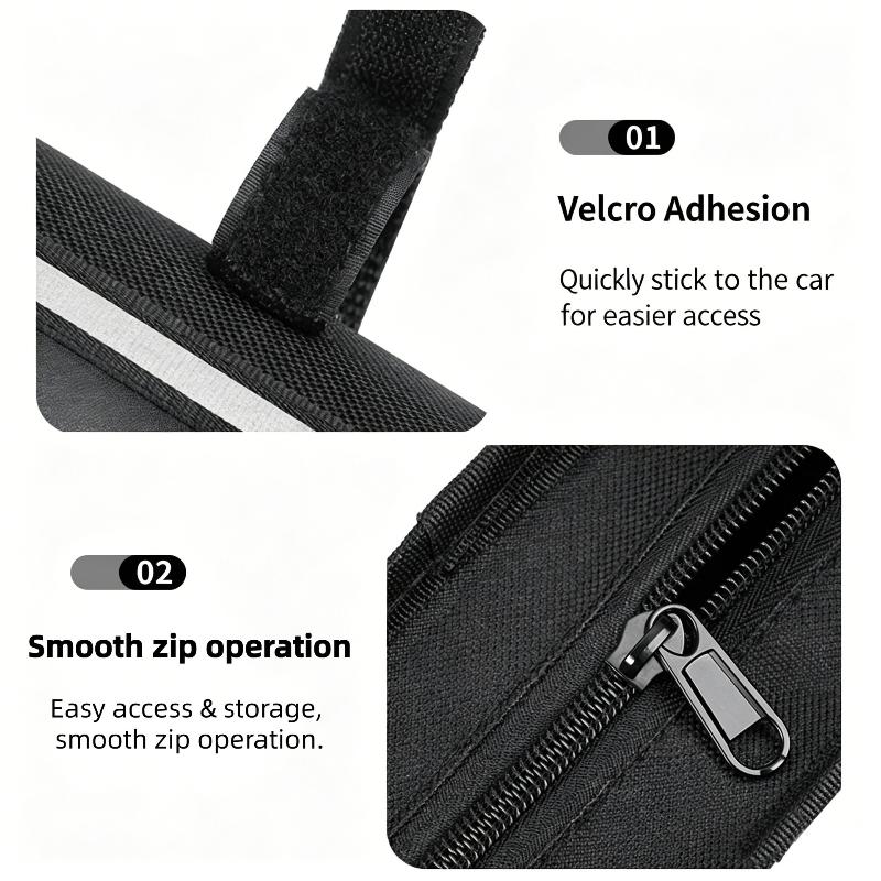 Bicycle Handlebar Tool Storage Bag Waterproof Fabric With Reflective Strip For Mountain Road Cycling Commute