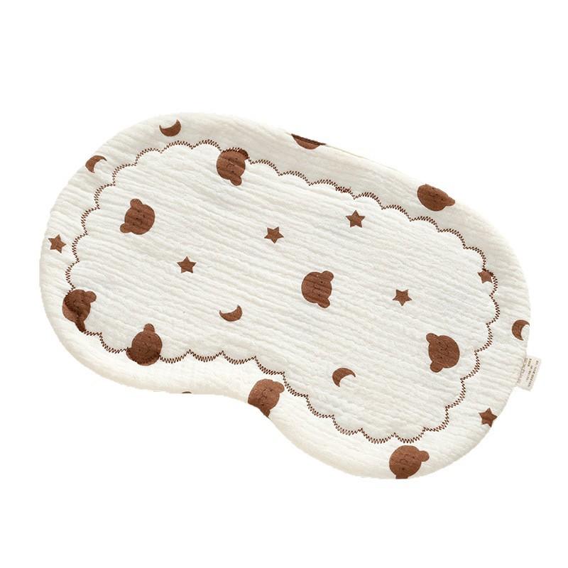 Cuscino per neonato Cuscino a forma di nuvola per neonato Tappetino per cuscino 0-6 mesi Neonato Anti-rigurgito Cotone Puro Garza Cuscino piatto Asciugamano Neonato