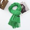 Cotton Solid Color Scarf for Women Winter Warm Wool Cashmere Scarf Autumn and Winter Women's Shawl Scarf Korean Style Atmosphere