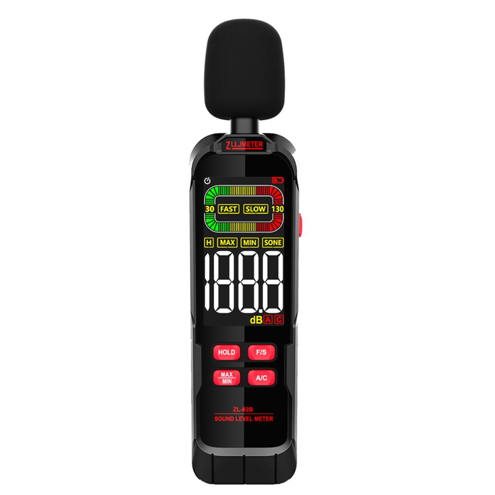 

Бытовой тестер децибел шума, профессиональный цифровой измеритель шума 30-130 дБ, портативный, полностью функциональный ZL82B разноцветный