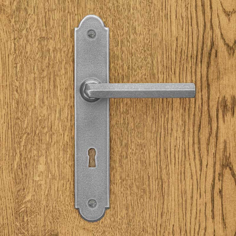 ALBA Door Handle with Key Plate 72mm STEEL