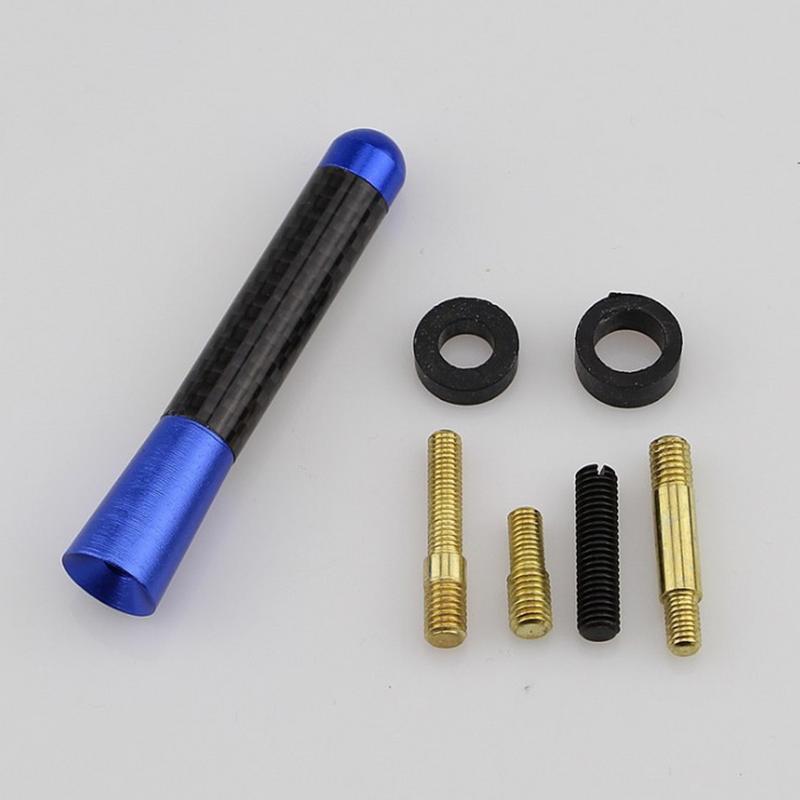Auto Antenna Replacement Carbon Fiber Radio Signal Short Antenna 8cm General Kit With Aluminum Wire For Good Signal Reception