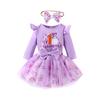 Infant Toddler Long-Sleeve Romper & Skirt Set